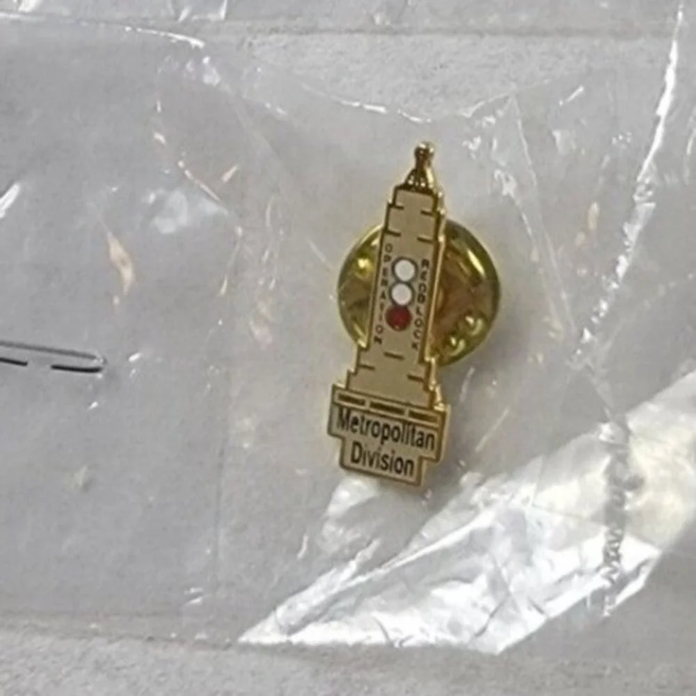 Amtrak Operation‎ RedBlock Lapel Pin Metropolitan Division Tie Tack Collectible